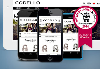 Zweiter Platz für den Codello Online Shop bei den INTERNET WORLD Business Shop Awards 2014